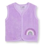 HelloBaby Kız Bebek Yelek Hayvan Baskılı Çıtçıtlı V Yaka Atlet - Lila