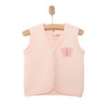 HelloBaby Kız Bebek Yelek Kapitoneli Düğmeli Açık Pembe -