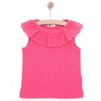 HelloBaby Pembe Romantic Garden Bisiklet Yaka Atlet Kol Kız Bebek Bluz