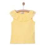 HelloBaby Sarı Romantic Garden Bisiklet Yaka Atlet Kol Kız Bebek Bluz