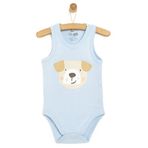 HelloBaby Sevimli Hayvan Surat Atlet Unisex Mavi Body