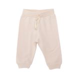 HelloBaby Unisex Bebek Eşofman Alt Şardonlu İki İplik Ribanalı Gri Melanj - Ekru