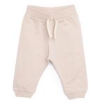 HelloBaby Unisex Bebek Eşofman Alt Şardonlu İki İplik Ribanalı Gri Melanj - Vizon