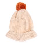 HelloBaby Unisex Ponponlu Bere Triko Ponpon Ekru -