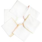 HelloBaby Yenidoğan 24x24 cm Unisex Ekru 6'lı Ağız Mendili