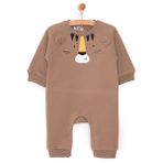 HelloBaby Yenidoğan Figürlü Patiksiz Unisex Kahverengi Tulum