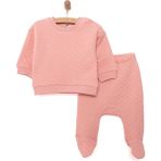 HelloBaby Yenidoğan Kapitone Koyu Pembe Sweatshirt Patikli Alt