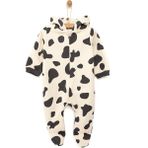 HelloBaby Yenidoğan Kapüşonlu Unisex Ekru Patikli Tulum