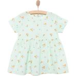 Hellobaby Yenidoğan Kız Dokuma Elbise Kız Bebek - Açık Mavi - 3 Ay