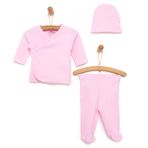 HelloBaby , Yenidoğan, Zıbın-Şapka-Patikl - Pembe