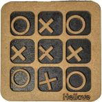 Hellove Çocuklar Için Eğitici Oyuncak Mini Xox Oyunu Tic Tac Toe Oyunu - Kahverengi