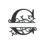 Hellove Dekoratif Ahşap Harf Monogram Harf 1 Adet Dekoratif Duvar Süsü C Harfi Büyük