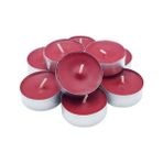 Hellove Kokusuz Mum Renkli Mum 8 Li Tealight Mum Dekoratif Yuvarlak Mum - Kırmızı - 8 Adet
