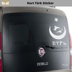 Hellove Kurt Türk Oto Sticker 15 CM