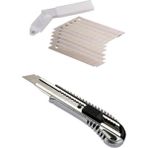 Hellove Metal Maket Bıçağı + 10 Lu Maket Bıçağı Yedek Ucu Seti