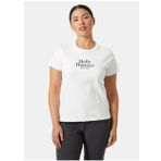 Helly Hansen Beyaz Kadın Bisiklet Yaka Baskılı T-Shirt HHA.54080_W CORE GRAPHIC