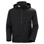 Helly-Hansen Crew Kapşonlu Midlayer 2.0 Su Geçirmez Ceketler Erkekler için Yalıtımlı Rüzgar Geçirmez Yelken Kumaşı ve Paketlenebilir Kapüşonlu, 990 Siyah, 3XL
