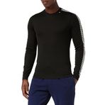 Helly Hansen Erkek Fonksiyonel Tişört Dry Stripe Crew, Siyah (Siyah), S