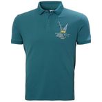Helly-Hansen Helly Hansen Hp Race Erkek Yeşil Klasik Yaka Polo Tişört, XL, 34416-453