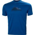 Helly Hansen Hh Tech Graphic Erkek T-Shirt Deep Fjord - 441 - Mavi - Gri