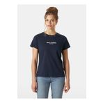 Helly Hansen HHA.54591_HELLY HANSEN W CORE T-SHI Lacivert Bisiklet Yaka Normal Düz Kadın T-Shirt