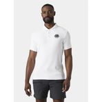 Helly Hansen HP Race Fitted Logo Baskılı Polo T-Shirt, L, HHA.34590, Beyaz, Erkek