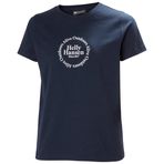 Helly Hansen W CORE GRAPHIC T-SHIRT 2.0 Kadın Polo Tişört, NAVY, S