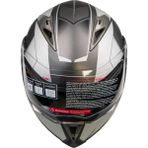 Helmet JK20 - 902 Çene Açılır Kask, Güneş Vizörlü Mat-Siyah-Gümüş Motosiklet Kaskı