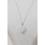 Helsinki Accessories DNVR-KLY118 Kristal Kuvars Kalp Doğal Taş Kolye Helsinki