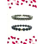 Helsinki Accessories Hematit Ve Yıldız Aksesuarlı Yıldız Taşı Sevgili Bilekliği Helsinki HLSK-BLK0517