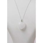 Helsinki Accessories HLSK-KLY127 Büyük Kristal Kuvars Kalp Doğal Taş Kolye Helsinki