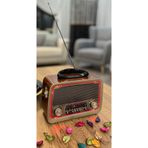 Helsinki Machine HS-301 Bt Fm Radyo + Kırmızı Ledli + Fenerli + USB Çalar + Bluetooth + Şarjlı ve Pilli Müzik Kutusu