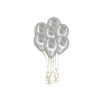 helyum pasta 12 Inç Metalik Gümüş Balon 5'li