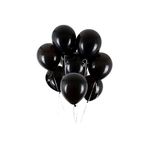 helyum pasta 12 Inç Metalik Siyah Balon 5'li