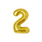 helyum pasta Folyo Balon 2 Rakamı Gold 16 Inç (40 Cm)