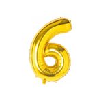 helyum pasta Folyo Balon 6 Rakamı Gold 16 Inç (40 Cm)
