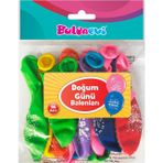 Helyuma Uyumlu İyiki Doğdun ve Doğum Günün Kutlu Olsun Baskılı Balon Karışık Renkler 12 inch 16 Adet