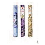 Hem Tütsü 3'lü Set Vanilya,lavanta,yasemin Aromalı Çubuk Tütsü 3 Paket 60 Çubuk