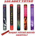 Hem Tütsü Seti 100 Adet Tütsü 20şerli 5 Farklı Koku / Silver Rain, Feng Shui, Sandal King, Love, Anti Stress