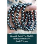 Hematit Gerçek Doğal Taş Bileklik Daha Gür Saçlar 8 Mm Aa Kalite Çok Renkli