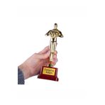 hemdemhediyelik Kişiye Özel Isim Baskılı Yılın En Iyi Babası Annesi Oscar Ödülü Oscar Heykel (19CM)
