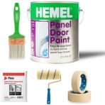 Hemel Polar White Amerikan Panel Kapı Boyama Seti 5 Parça - Beyaz