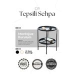 hemetalaksesuar Katlanır Çift Tepsili Sehpa