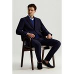 Hemington Italyan Yün Lacivert Yazlık Blazer Ceket - 52 - Navy