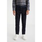 Hemington Kaşmir Karışım Kışlık Kalın Lacivert Çocuk Denim Pantolon - 13 - 14 Yaş