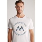 Hemington Logolu Pima Pamuk Beyaz T-Shirt - XS - Off White