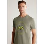 Hemington Logolu Pima Pamuk Haki T-Shirt - Light Khaki