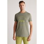 Hemington Logolu Pima Pamuk Haki T-shirt