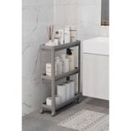 hemlife 3 Katlı Tekerlekli Banyo Raf Ünitesi - Modern Tasarımlı Düzenleyici Şampuanlık Havluluk Dolap