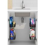 hemlife 4'lü Tezgah Altı Dolap İçi Düzenleyici Set Yapışkanlı Raf, Deterjanlık Evye Altı Organizer 27 cm
